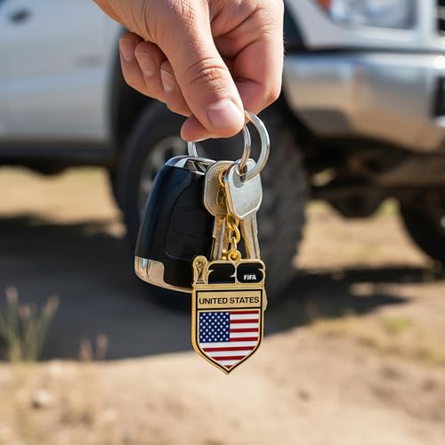 Image of 2026 FIFA World Cup Keychain - Officially Licensed, Collectible Gift for Fans, Durable Metal Ring for Keys, Backpacks