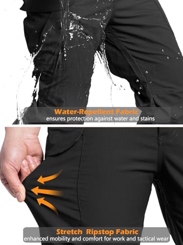 NAVEKULL Men's Flex Tactical Pants Ripstop Stretch Work Cargo Pants Water Resistant Outdoor EDC Hiking Pants4