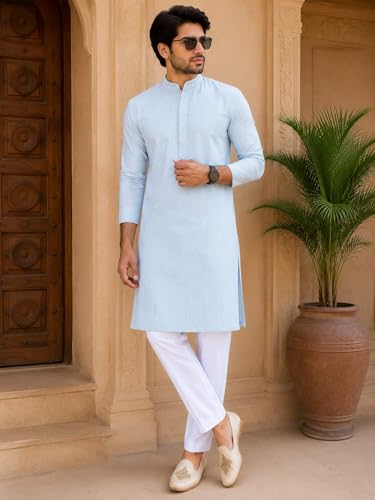 Image of Jagdish GARMENTS Cotton Trendy Embroidery Kurta for Men for Festive