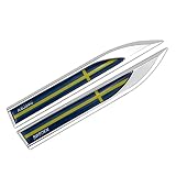 1 Set Swedish Flag Sweden Cross Logo Car Fender Side Left and Right Metal Sticker Decal Emblem Badge
