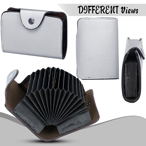Storite 12 Slots Leather Credit Card Holder Wallet for Men & Women (10.5 x 7 x 2 cm, Grey) 5 4139seSkmGL