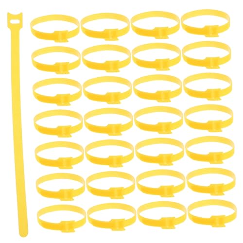 100pcs Reusable Hook and Loop Cable Ties Charging Cable Organizer Heavy Duty Cord Straps for Home and Office Management Yellow 12x300mm miniatura 1