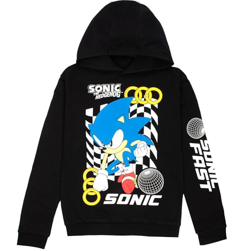 Sonic The Hedgehog Sweat à Capuche pour garçon - 100% Coton - Vêtement de détente pour Enfants de 6 à 12 Ans