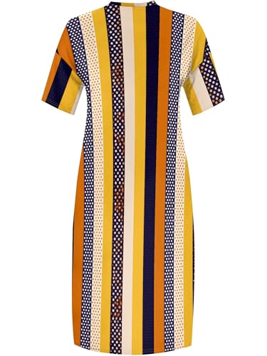 Image of SUZONANA Plus Size Dresses for Curvy Women African Print American Dress Summer Outfits Casual Loose with Pocket