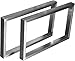 CHYRKA Estructura para tableros de mesa Diseño pie de mesa acero inoxidable 201 60x30 300 comedor mesa estructura pata (300x300 mm - 1 par)