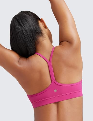 Image of CRZ YOGA Butterluxe Y Back Sports Bras | Light Support, Removable Pads, Yoga, Extremely Soft, Scoop Neck, Spaghetti Strap, for Women