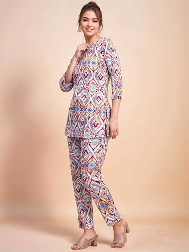 Image of RICHIK Women's Co-ord Set|Kurta Set for Women|Printed Kurta with Pant|Co-ord Set