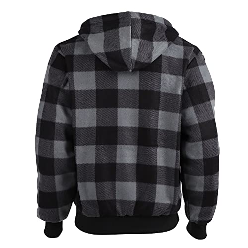 Winter Heavy Warm Sherpa Lined Fleece Plaid Flannel Jacket Men Plus Size S-5XL Big&Tall Mens Coat4