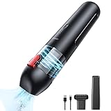 6000PA/12V Handstaubsauger Akku Auto, CAFELE 𝟕𝟓𝟬𝟬mAh Handstaubsauger Kabellos, Ein-Klick Staubgießen Mini Tragbarer Staubsauger mit HEPA Filter, Bürstendüse&Fugendüse, für Auto Tierhaare Wohnmobil