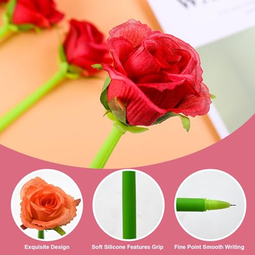 Set de 11 bolígrafos florales con tinta gel negro miniatura 4