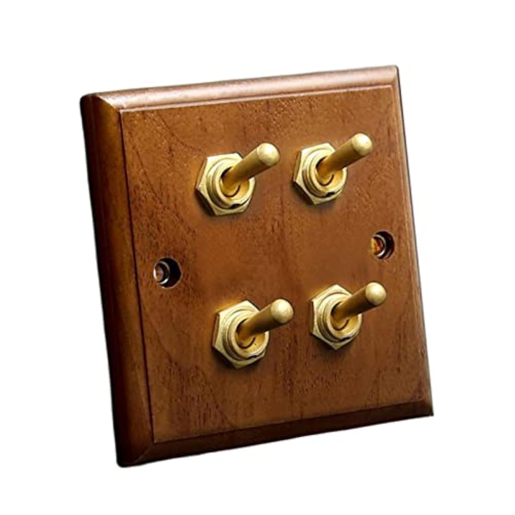 Antique Toggle Switch Panel Walnut