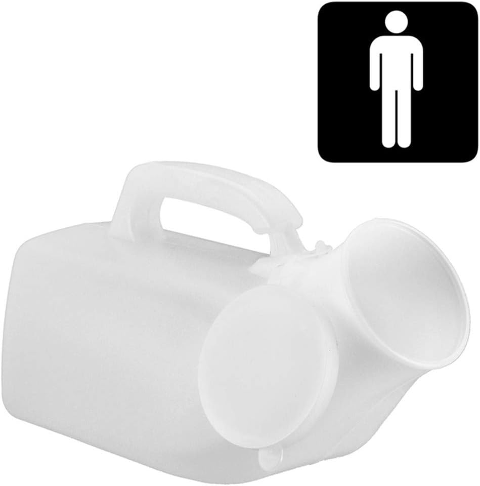 1000ML Portable Male Urinal Bottle, Emergency Men Urinal Pee Potty with Lid for Hospital, Car Travel, Outdoor Camping, Traffic Jam