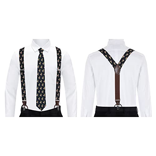 Set de 2 piezas corbata y tirantes para hombre miniatura 4