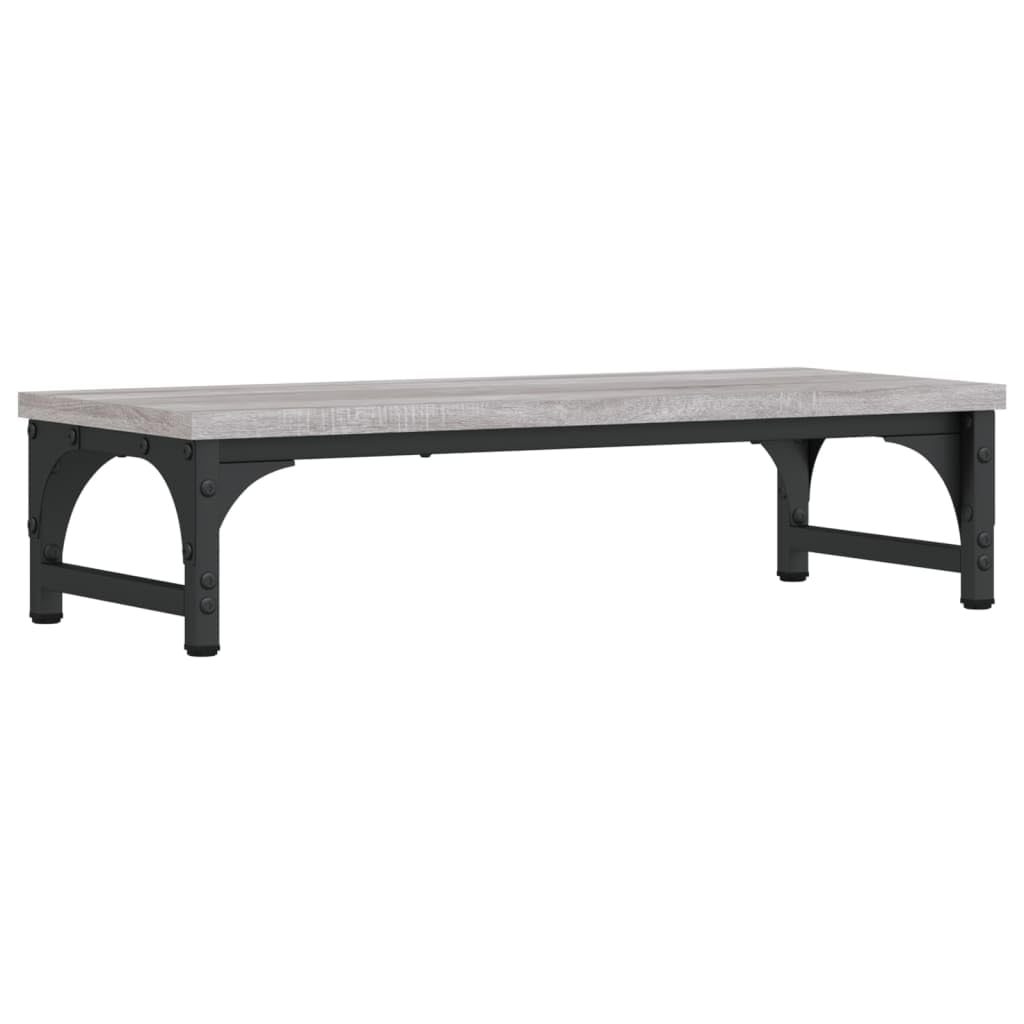 vidaXL Monitor Stand, Display Stand for Laptops and Monitors, Computer Stand with Adjustable Legs, Monitor Stand Riser, Grey Sonoma Engineered Wood