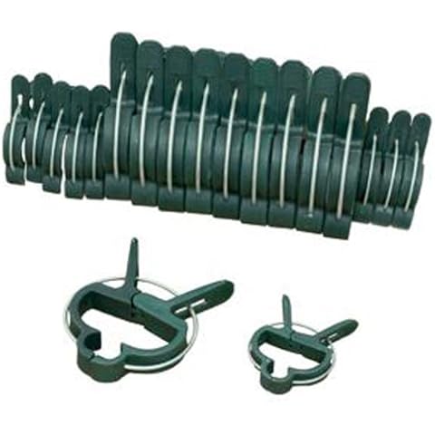 Siena Garden 561118 Plant Clips Mixed Pack of 10 Large and 10 Small Clips Cover