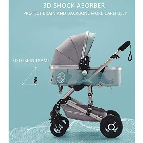 LICHUAN Reizen Systeem Multifunctionele 3 in 1 Kinderwagen Hoge Landschap Wandelwagen Vouwwagen Kinderwagen Pasgeboren… - Afbeelding 4