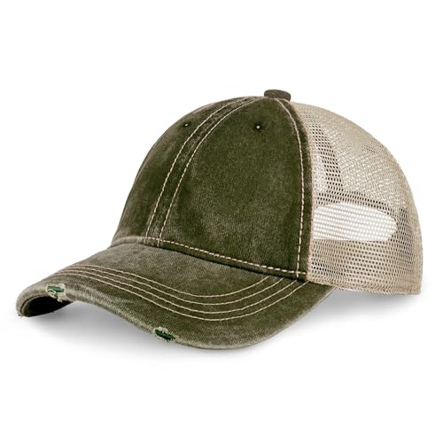Image of ChoKoLids Vintage Distressed Trucker Hat Adjustable Back Unisex Headwear