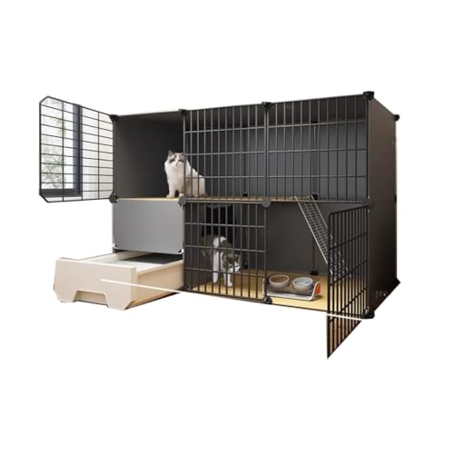 猫 ケージ 2-4段 トイレ付き キャットケージ 大型 猫ベビーサークル猫エンクロージャ小動物 多頭飼い DIY可能 ハンモック付 キャットハウス 猫脱走防止 留守番 保護用 取り外し可能 組み立て簡単 大きいスペース 頑丈 小動物用ケージ おしゃれ ペッ