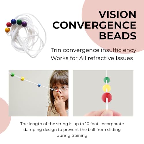 Image of 10 Foot Brock Strings with 5 Beads Vision Convergence Training Tool Therapy Device - Eye Exercises, Train Vision, Improve Strength, Athletic Performance