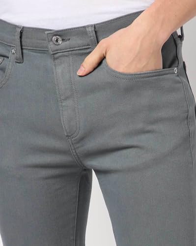 Image of Gap Men Skinny Fit Solid Print Mid Rise Lightlyly Washeded Jeans