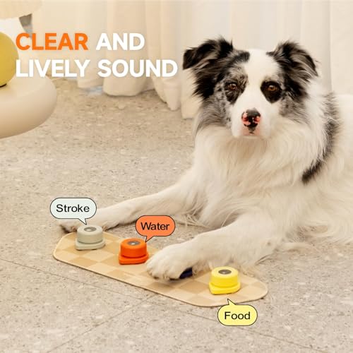 MEWOOFUN Dog Buttons Clicker and Mat