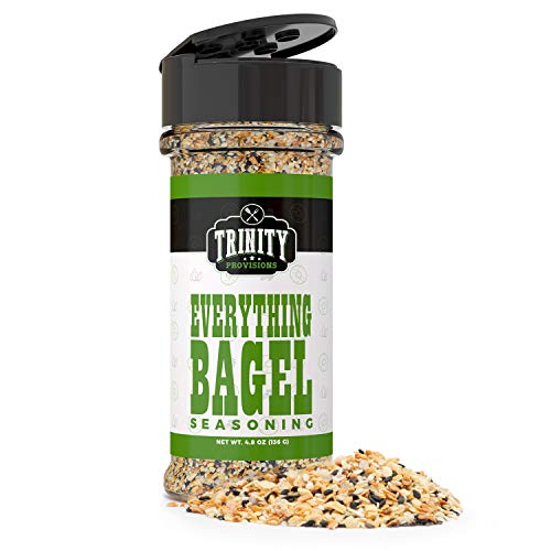 Trinity Provisions Everything Bagel Seasoning - Flavorful Spice Blend with Onion, Garlic, Salt, Sesame & Poppy Seeds - Gift Friendly Shaker Bottle for Chefs and Cooking Enthusiasts