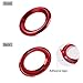 Thenice for 10th Gen Civic Door Audio Speaker Rings Anodized Aluminum A-Pillar Loudspeaker Decorations Circle Trims for Honda Civic 2016 2017 2018 2019 2020 2021 -Red