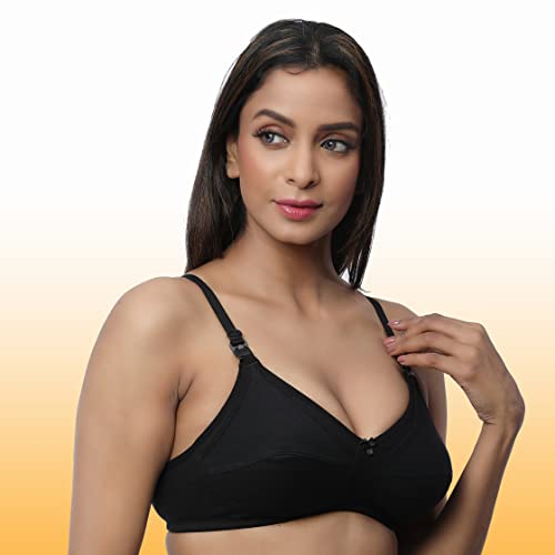 Image of CEE 18 Women's Cotton Non Padded Non-Wired Maternity Nursing Bra Combo Pack c of 2