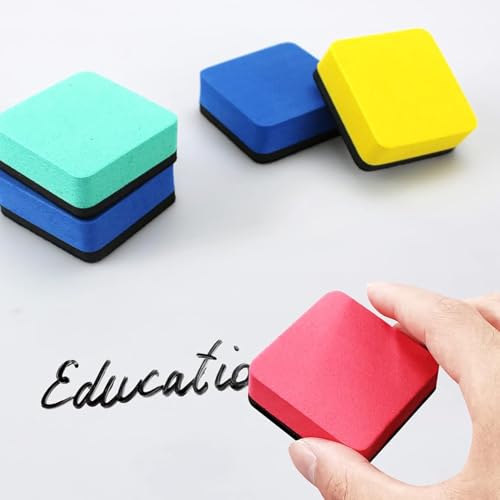4 Pcs Mini Dry Erase Eraser, Chalkboard Eraser Cleaner, Mini Whiteboard Eraser Bulk for White Board,Square Board Wiper Erase for Students Teachers at School Classroom,Office,Home image 3