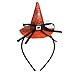 Dzrige Halloween Witch Hat Headband Witch Spider Web Headwear Witch Hat Headpiece Accessories for Halloween Party Cosplay (Orange)