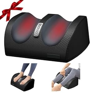 Foot Massager Shiatsu Foot and Calf Massager with Heat, Deep Rolling Massage for Plantar Fasciitis Relief Electric Foot Massager Promotes Blood Circulation Birthday Gifts for Women Her Him Mon Dad