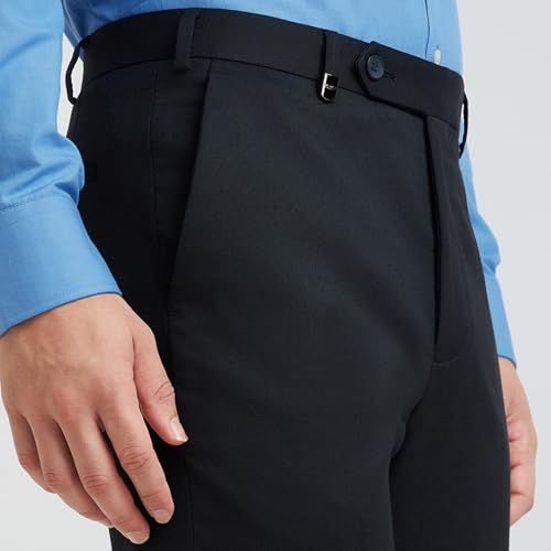 Image of Park Avenue Men Straight Neo Fit Poly Viscose Blend Structure Pattern Flat Front Formal Trouser