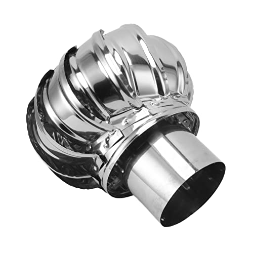 TOPINCN Stainless Steel Pipefit Roof, Roof Vents Vents Ventilating Fan Wind Turbines Air Vent Attic Ventilator Rotating Chimney Cowl Cap Roof Vents for Houses Factory Attic Farm