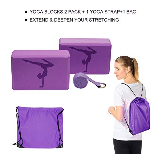 image for Genrics Yoga Blocks 2 Pack, Yoga Blocks for Women Yoga Blocks 2 Pack w