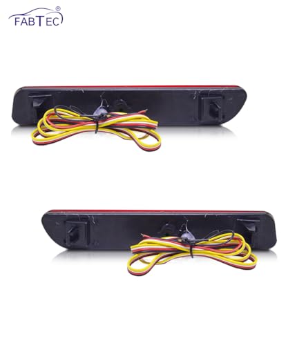 Image of FABTEC Car LED Imported Moving Matrix Reflector Rear Bumper Brake Light Compatible for Baleno, Brezza, Ciaz, Ertiga, Swift Dzire, Scross, SX4, WagonR (Matrix Running Type B) (Red) Set of 2