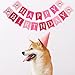 Imagen de GARIOUANS Decoración Fiesta Perro Pancarta Rosa Temática Cumpleaños Mascotas para Tartas y Adornos Fiesta Perros Bichon Maltes