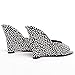 Ciuyurra Fashion Polka Dots Mules Shoes Wedges Heels Slip on Slide Sandals Peep Toe Backless Party Heels Wedding Shoes Patent Black-White Size 45