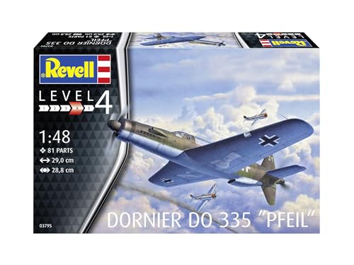Revell Maquette Do335 Flèche Kit de Construction Échelle 1:48 81 pièces Kit de bricolage à partir de 12 ans Modèle d'avion précis avec détails réalistes - Image 2