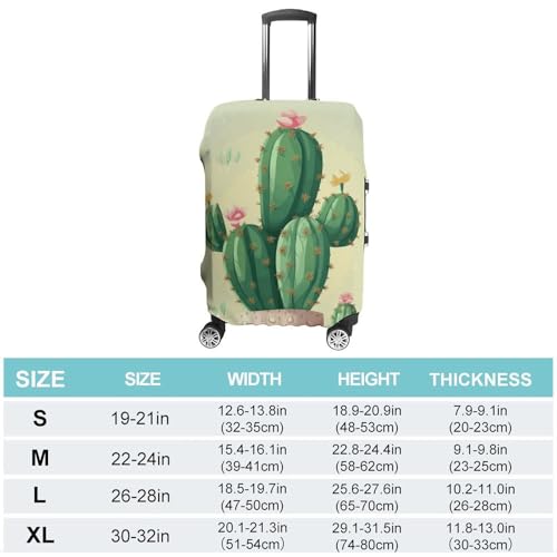 Cute Green Printed Luggage Cover Protector, Fits 18-32 Inch Luggage2