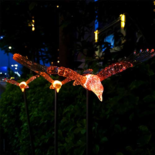 Uonlytech Solar Lawn Lamp, Waterproof Eagle Shaped Solar Path Light, Solar Landscape Light For Courtyard Lawn Garden (1Pcs, Colorful) #TOP4