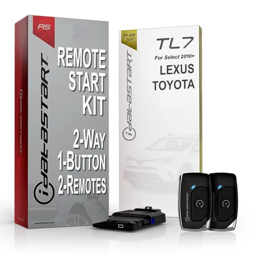 iDataStart Remote Starter KIT for Select Lexus/Toyota Vehicles with Push-to-Start Ignition 2010+ w/3000ft Range (2-Way, 1-Button, 2-Remotes)