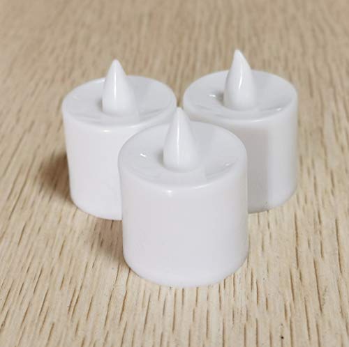 LANKER 24 Pack Flameless Led Tea Lights Candles - Steady Battery Operated Electronic Fake Candles – Decorations for Wedding, Party, Christmas, Halloween and Festival Celebration (White) - Thumbnail 6