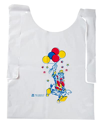 Personal Touch Infant/Child Bib, Clown Print, All Poly Print, 10-1/2