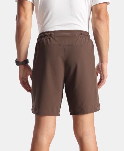 Image of Jockey MV20 Men Recycled Microfiber Elastane Stretch Solid Active Wear Shorts with Zipper Pockets and StayFresh Treatment