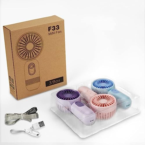 VanSmaGo Portable Handheld Mini Fan, USB Rechargeable Personal Fan, Battery Operated Mini Neck Fan, 3 Speeds, Perfect for Travel/Camping/Outdoor/Home/Office - image 7