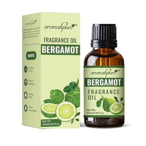 Aromahpure Fragrance Oil | 15 ml | Bergamot Aroma Oil for Home Fragrance | Best for Aromatherapy | Helps in Meditation | Used in Diffusers, Candles, Air Fresheners, Soap, IFRA Certified