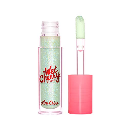 Lime Crime Wet Cherry Lip Gloss, Minty Cherry - Sparkly Mint - High Shine, Non-Sticky Gloss - Cherry Scent - Lightweight, Ultra-Glossy Sheen - Won’t Bleed or Crease - Vegan