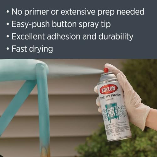 Image of Krylon CHALKY FINISH 12 Oz. Ultra Matte Chalk Spray Paint, Anvil Gray - 1 Each