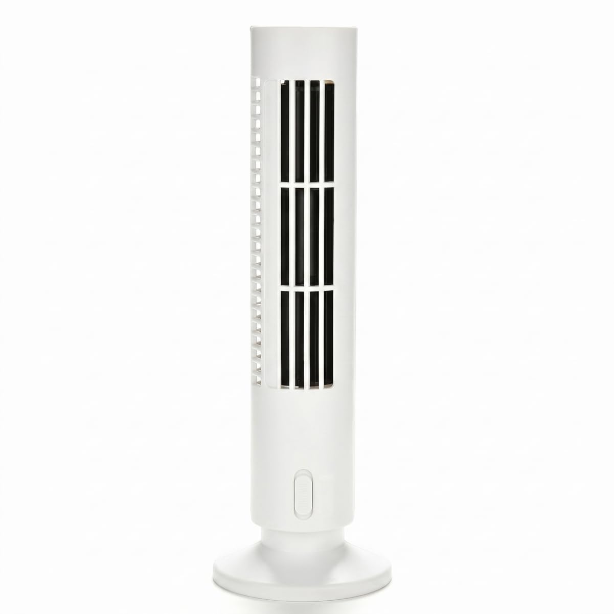 2-Speed Mini Tower Fan Quiet USB Portable Fan Blows Cold Air Energy-Saving for Desk 4.13x12.99 Inch - White