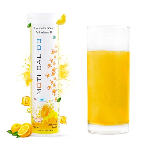 Image of Calcium and Vitamin D3 Tablets - Pack of 2, 30 Sugar-Free Effervescent Calcium Tablets for Women & Men, Maximum Bone Density & Joint Health Support, Fast Absorbing Formula